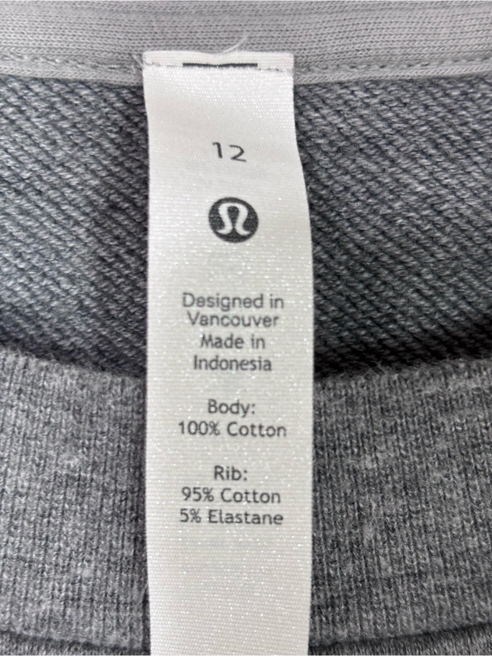 Lululemon Perfectly Oversized Crewneck Sweatshirt Women’s 12 Gray - Picture 2 of 4
